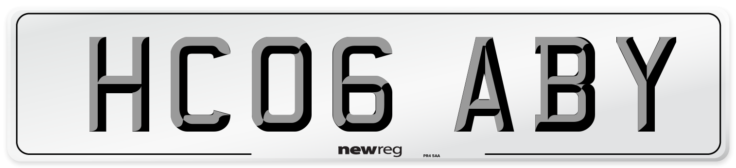 HC06 ABY Number Plate from New Reg